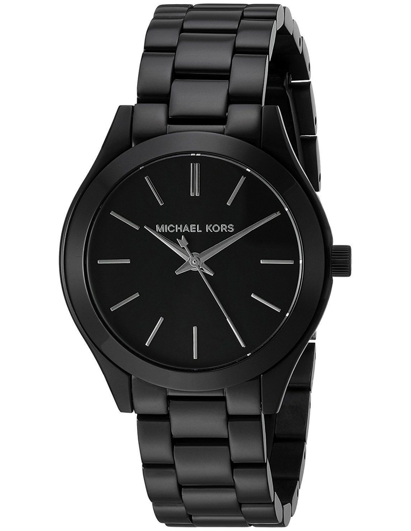 Michael Kors Mini Slim Runway Black Dial Black Steel Strap Watch for Women - MK3587 Buy Now By Michael Kors