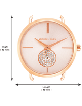 Michael Kors Portia Rose Gold Dial Rose Gold Steel Strap Watch for Women - MK3640 Buy Now By Michael Kors