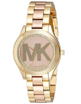 Michael Kors Mini Slim Runway Rose Gold Dial Two Tone Steel Strap Watch for Women - MK3650 Buy Now By Michael Kors
