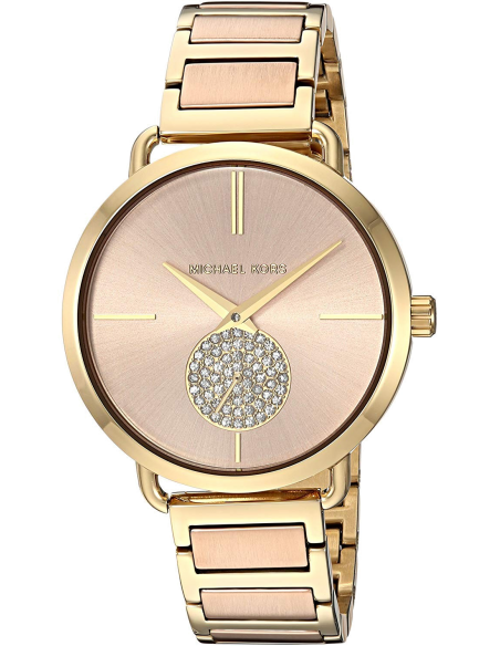 Michael Kors Portia Rose Gold Dial Two Tone Steel Strap Watch for Women - MK3706 Buy Now By Michael Kors