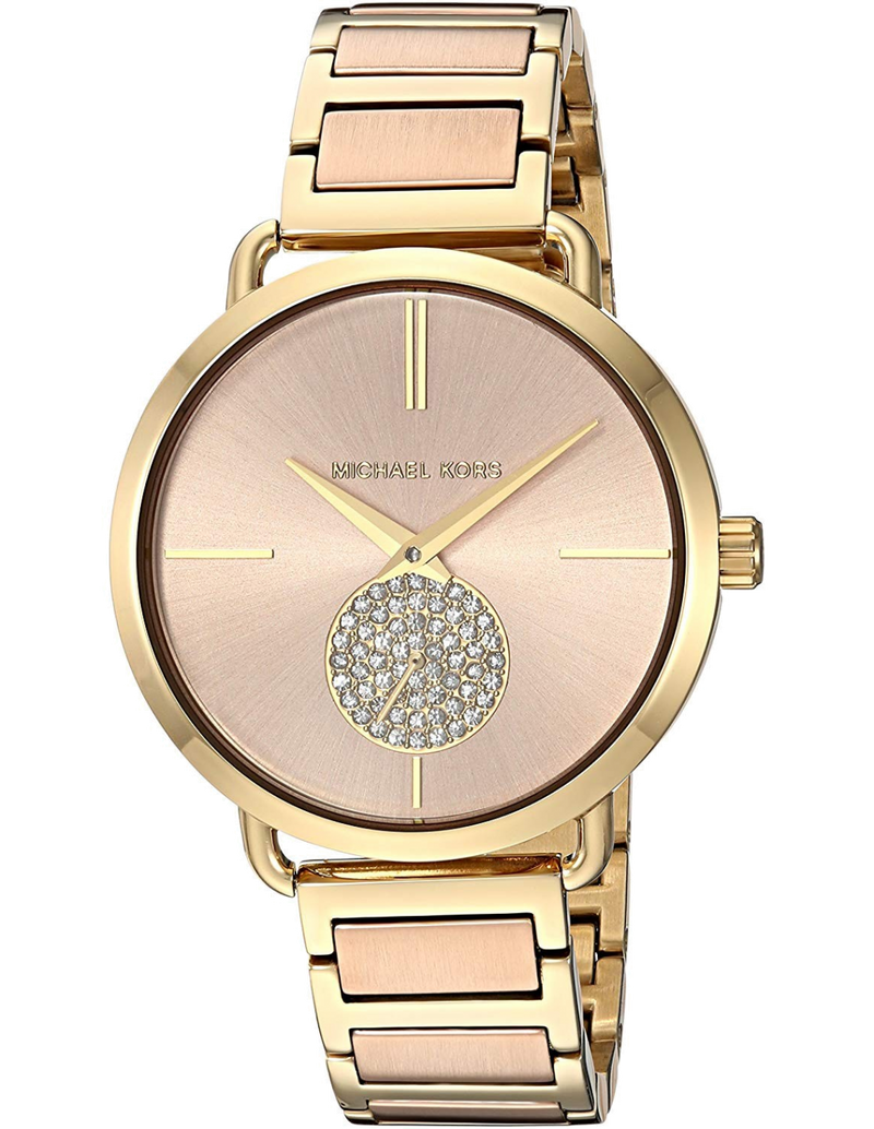Michael Kors Portia Rose Gold Dial Two Tone Steel Strap Watch for Women - MK3706 Buy Now By Michael Kors