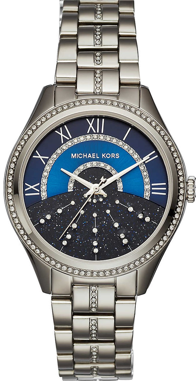 Michael Kors Lauryn Blue Dial Silver Steel Strap Watch for Women - MK3720 Buy Now By Michael Kors