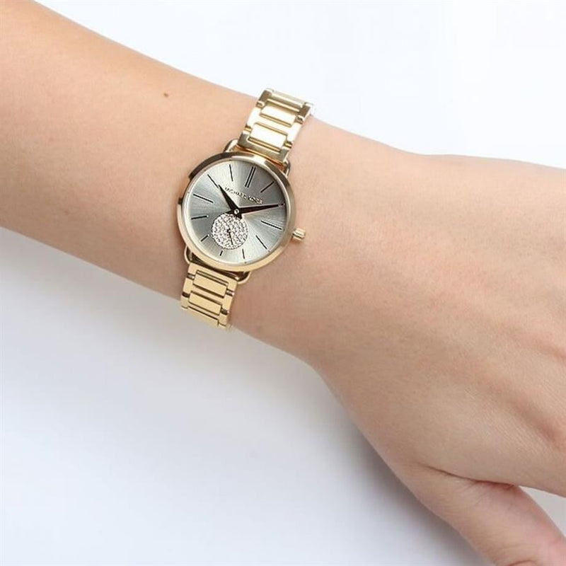 Michael Kors Portia Quartz Gold Dial Gold Steel Strap Watch For Women - MK3838 Buy Now By Michael Kors