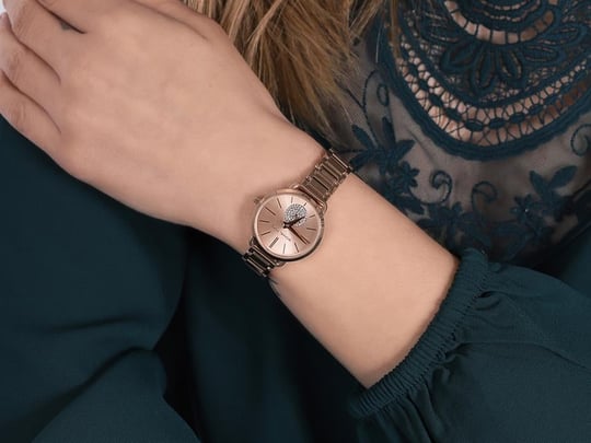 Michael Kors Portia Analog Quartz Rose Gold Dial Rose Gold Steel Strap Watch For Women - MK3839 Buy Now By Michael Kors