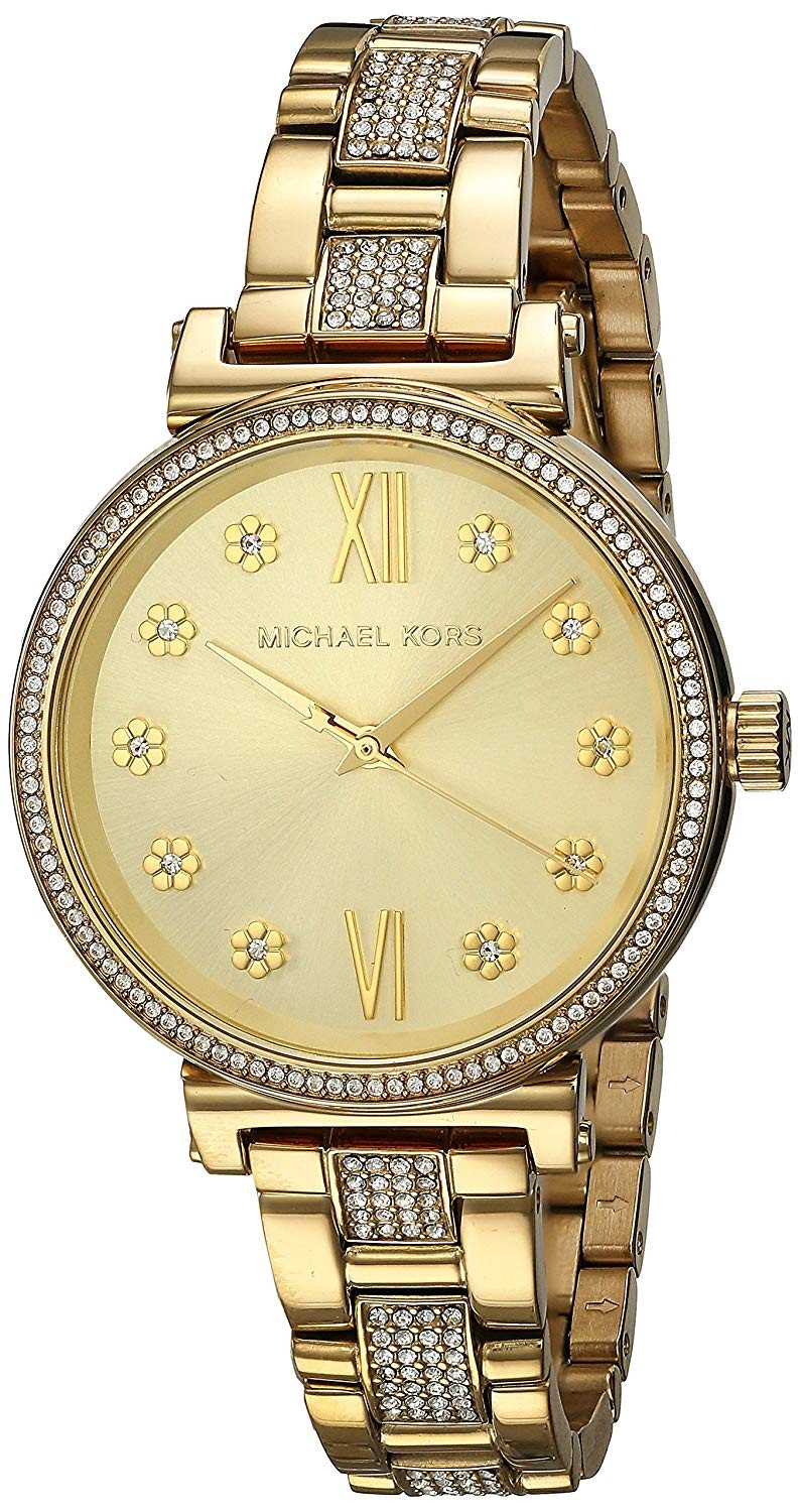 Michael Kors Sofie Quartz Gold Dial Gold Steel Strap Watch For Women - MK3881 Buy Now By Michael Kors