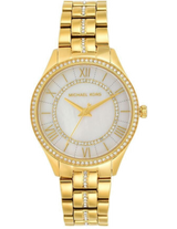 Michael Kors Lauryn Mother of Pearl White Dial Gold Steel Strap Watch for Women - MK3899 Buy Now By Michael Kors