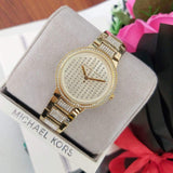Michael Kors Gabbi Crystals Gold Dial Gold Steel Strap Watch For Women - MK3985 Buy Now By Michael Kors