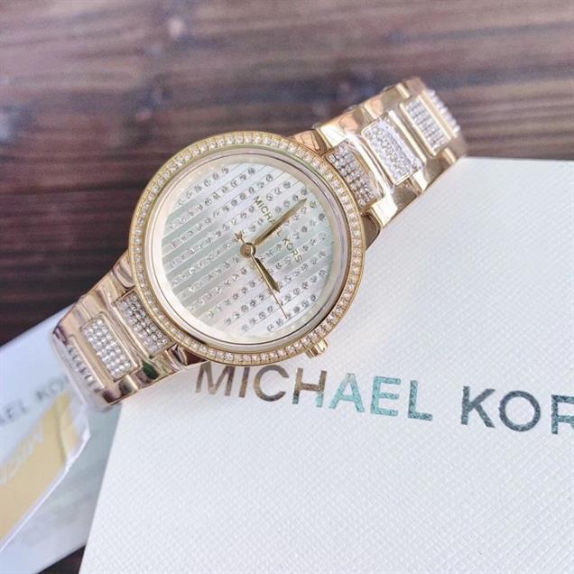 Michael Kors Gabbi Crystals Gold Dial Gold Steel Strap Watch For Women - MK3985 Buy Now By Michael Kors