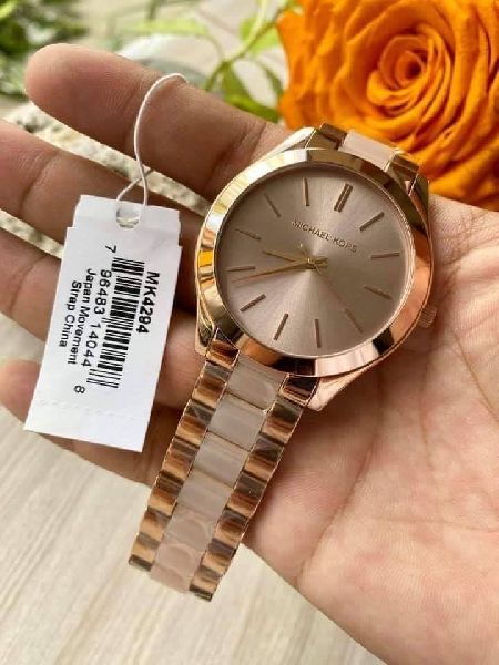Michael Kors Slim Runway Rose Gold Dial Two Tone Steel Strap Watch for Women - MK4294 Buy Now By Michael Kors