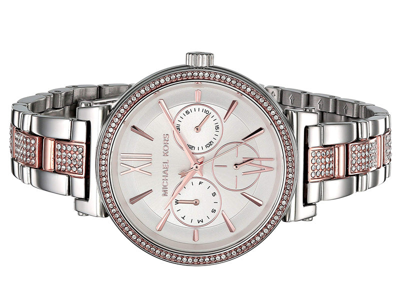 Michael Kors Sofie Chronograph White Dial Two Tone Steel Strap Watch For Women - MK4353 Buy Now By Michael Kors