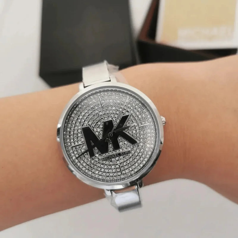 Michael Kors Charley Quartz Crystals Silver Dial Silver Steel Strap Watch For Women - MK4432 Buy Now By Michael Kors