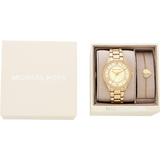 Michael Kors Lauryn Quartz Mother of Pearl Gold Dial Gold Steel Strap Watch For Women - MK4490 Buy Now By Michael Kors