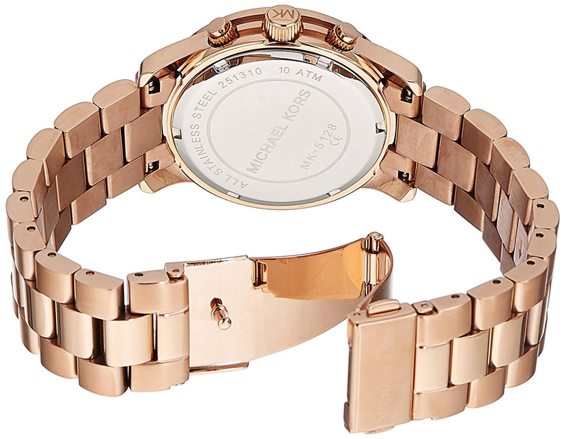 Michael Kors Runway Rose Gold Dial Rose Gold Steel Strap Watch for Women - MK5128 Buy Now By Michael Kors