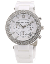 Michael Kors Parker White Dial White Ceramic Strap Watch for Women - MK5654 Buy Now By Michael Kors