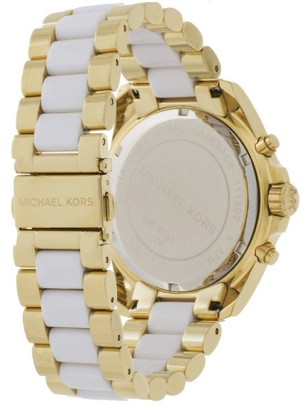 Michael Kors Bradshaw Chronograph White Dial Two Tone Steel Strap Watch For Women - MK5743 Buy Now By Michael Kors