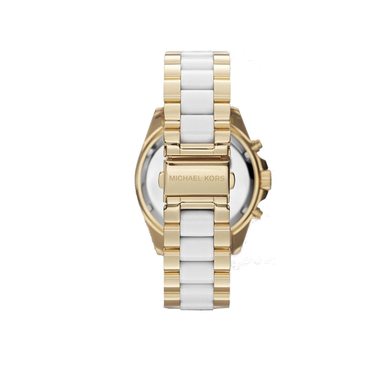 Michael Kors Bradshaw Chronograph White Dial Two Tone Steel Strap Watch For Women - MK5743 Buy Now By Michael Kors