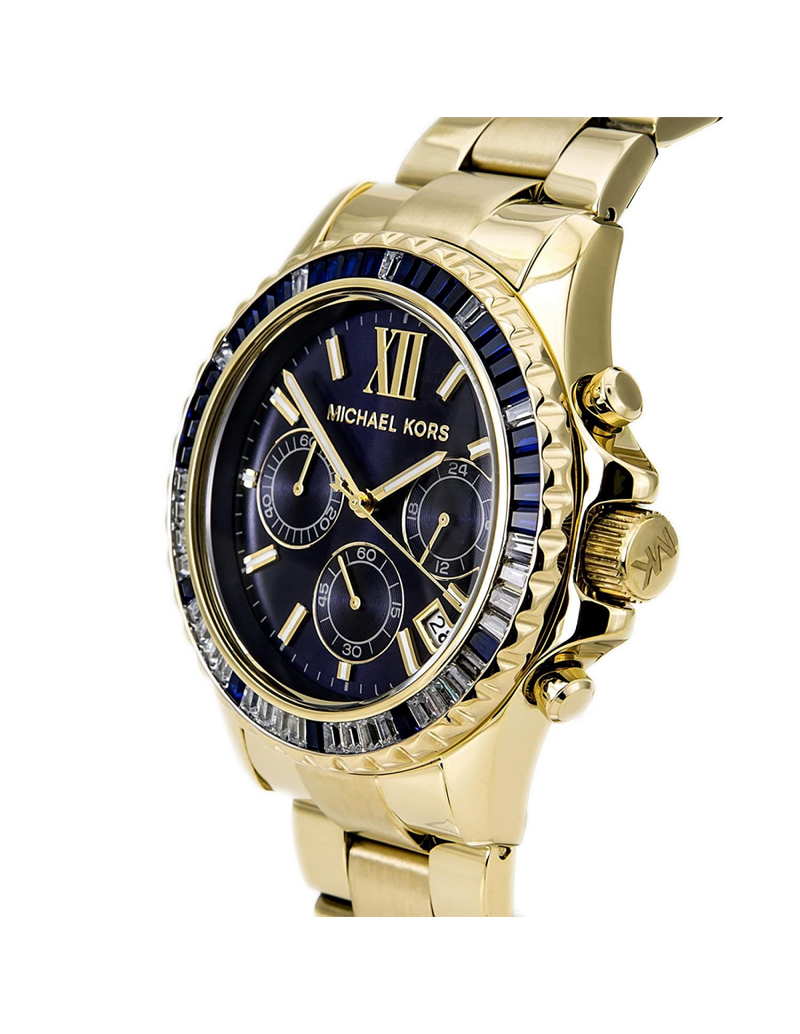 Michael Kors Everest Chronograph Blue Dial Gold Steel Strap Watch for Women - MK5754 Buy Now By Michael Kors