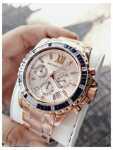Michael Kors Everest Chronograph Rose Gold Dial Rose Gold Steel Strap Watch For Women - MK5755 Buy Now By Michael Kors