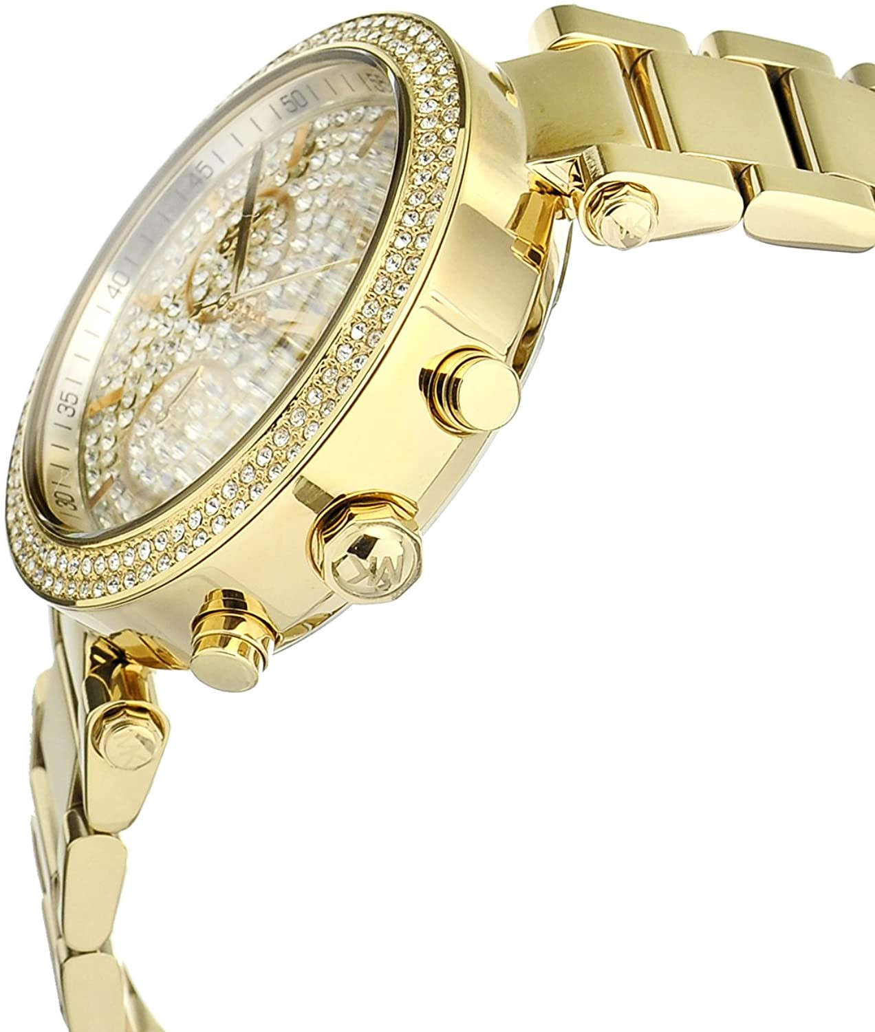 Michael Kors Parker Gold Dial Gold Steel Strap Watch for Women - MK5856