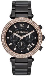 Michael Kors Parker Diamonds Black Dial Black Steel Strap Watch for Women - MK5885 Buy Now By Michael Kors