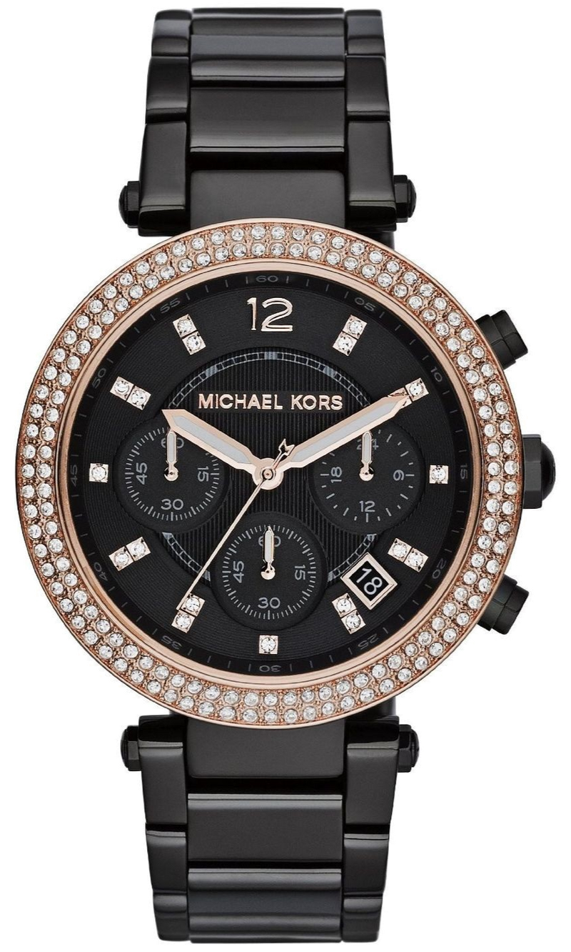 Michael Kors Parker Diamonds Black Dial Black Steel Strap Watch for Women - MK5885 Buy Now By Michael Kors