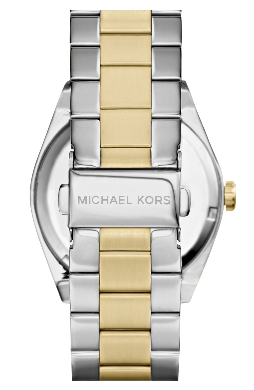 Michael Kors Channing Blue Dial Two Tone Steel Strap Watch For Women - MK5893