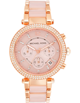 Michael Kors Parker Pink Dial Two Tone Steel Strap Watch for Women - MK5896 Buy Now By Michael Kors