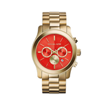 Michael Kors Runway Quartz Orange Dial Gold Steel Strap Watch For Women - MK5930 Buy Now By Michael Kors