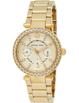 Michael Kors Parker White Dial Gold Steel Strap Watch for Women - MK6056 Buy Now By Michael Kors