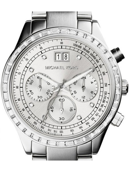 Michael Kors Brinkley Diamonds Silver Dial Silver Steel Strap Watch for Women - MK6186 Buy Now By Michael Kors