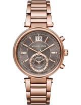 Michael Kors Sawyer Rose Gold Dial Rose Gold Steel Strap Watch for Women - MK6226 Buy Now By Michael Kors