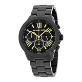 Michael Kors Brecken Chronograph Black Dial Black Steel Strap Watch for Women - MK6302 Buy Now By Michael Kors
