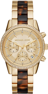 Michael Kors Ritz Gold Dial Two Tone Steel Strap Watch for Women - MK6322 Buy Now By Michael Kors