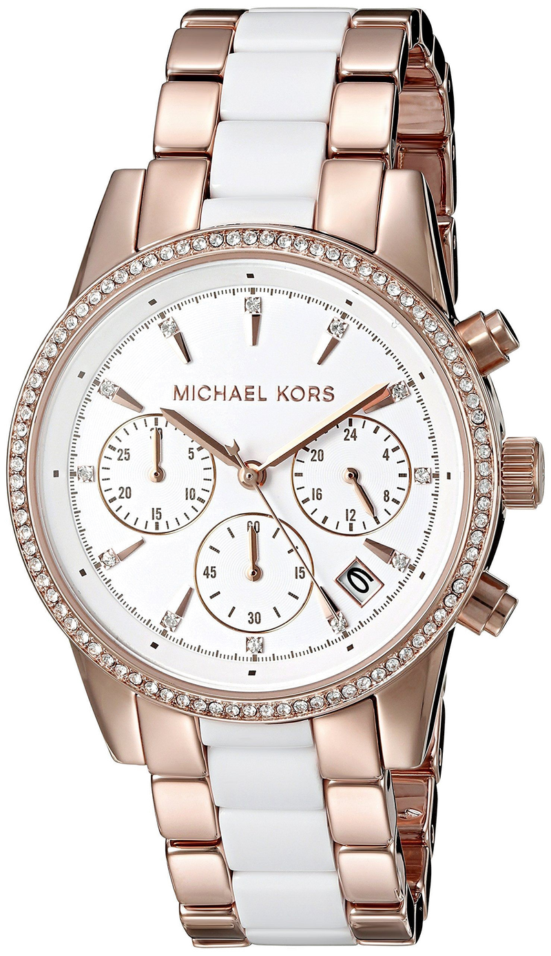 Michael Kors Ritz White Dial Two Tone Steel Strap Watch for Women - MK6324 Buy Now By Michael Kors