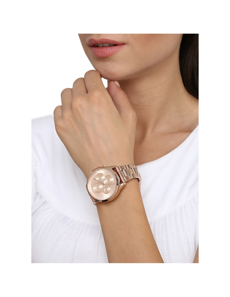 Michael Kors Briar Quartz Rose Gold Dial Rose Gold Steel Strap Watch For Women - MK6465 Buy Now By Michael Kors
