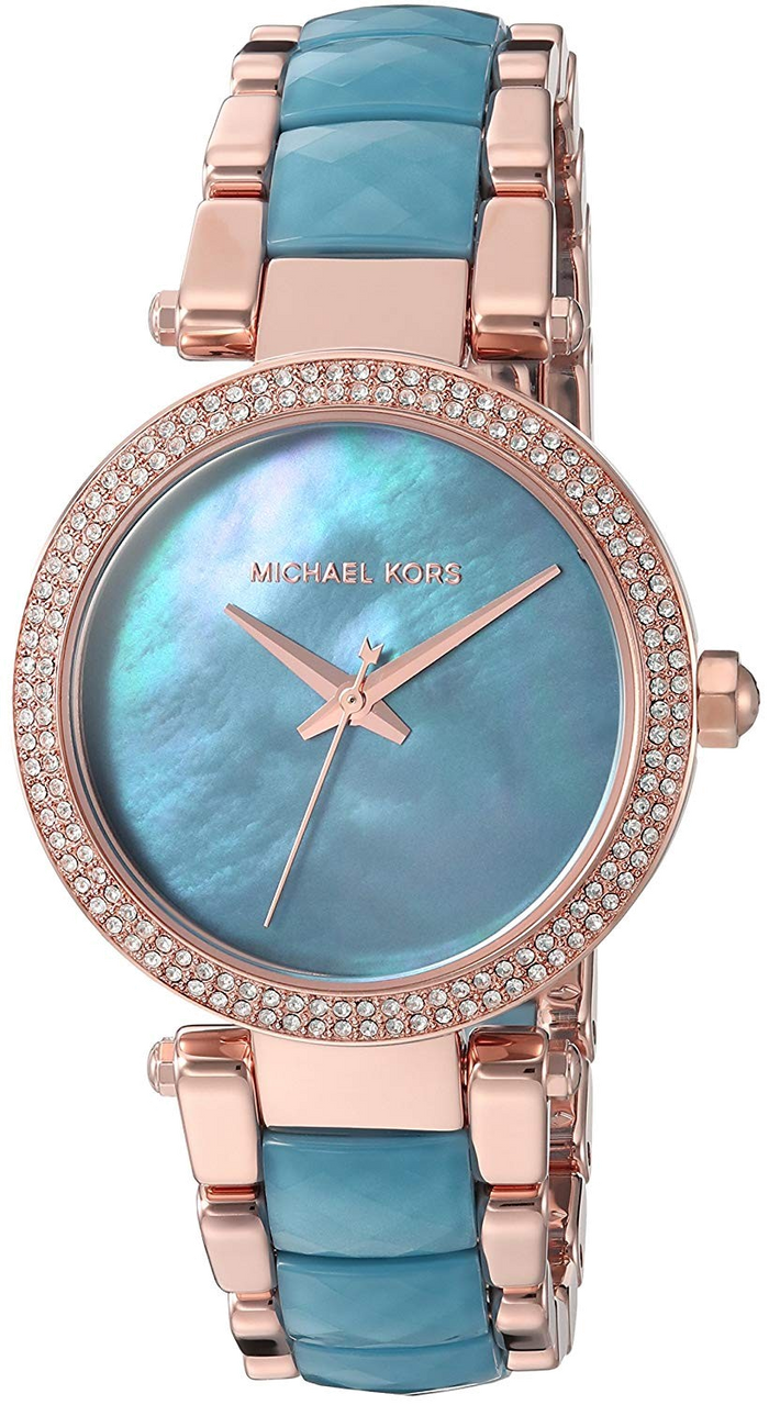 Michael Kors Parker Blue Mother of Pearl Dial Two Tone Steel Strap Watch for Women - MK6491 Buy Now By Michael Kors