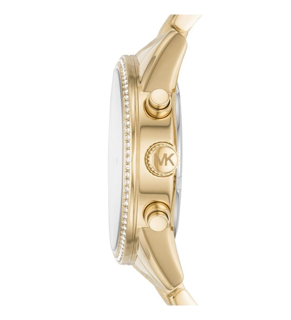 Michael Kors Ritz Chronograph Gold Dial Gold Steel Strap Watch For Women - MK6597 Buy Now By Michael Kors
