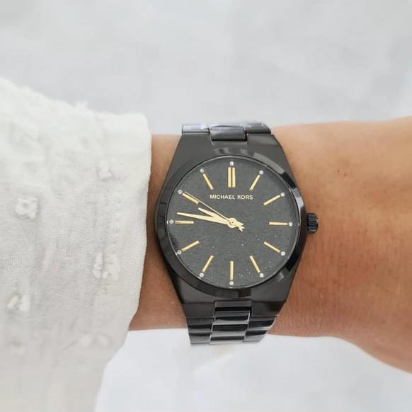 Michael Kors Channing Quartz Black Dial Black Steel Strap Watch For Women - MK6625 Buy Now By Michael Kors