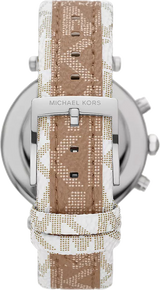 Michael Kors Parker Chronograph White Dial Two Tone Leather Strap Watch For Women - MK6950 Buy Now By Michael Kors