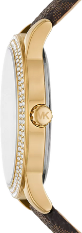 Michael Kors Tibby Multifunction Gold Dial Brown Leather Strap Watch For Women - MK6966 Buy Now By Michael Kors