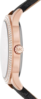 Michael Kors Tibby Multifunction Black Dial Black Leather Strap Watch For Women - MK6968 Buy Now By Michael Kors