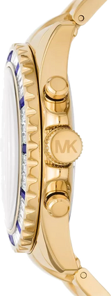 Michael Kors Everest Chronograph Blue Dial Gold Steel Strap Watch For Women - MK6971 Buy Now By Michael Kors