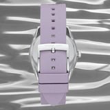 Michael Kors Janelle Three Hand Purple Dial Purple Rubber Strap Watch For Women - MK7143 Buy Now By Michael Kors