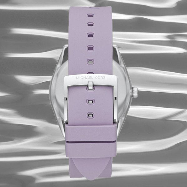 Michael Kors Janelle Three Hand Purple Dial Purple Rubber Strap Watch For Women - MK7143 Buy Now By Michael Kors