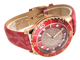 Michael Kors Runway Three-Hand Quartz Red Dial Red Leather Strap Watch For Women - MK7179 Buy Now By Michael Kors