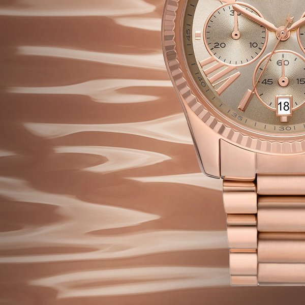 Michael Kors Lexington Chronograph Grey Dial Rose Gold Steel Strap Watch For Women - MK7217 Buy Now By Michael Kors