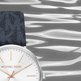 Michael Kors Pyper Quartz Silver Dial Blue Leather Strap Watch For Women - MK7244 Buy Now By Michael Kors