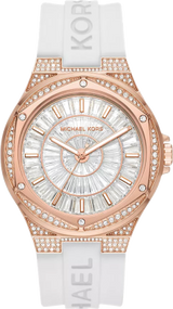 Michael Kors Lennox Three-Hand Crystals Dial White Silicone Strap Watch For Women - MK7248 Buy Now By Michael Kors