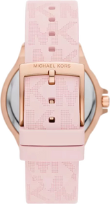 Michael Kors Mini Lennox Three-Hand Rose Gold Dial Pink Silicone Strap Watch For Women - MK7282 Buy Now By Michael Kors