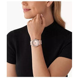 Michael Kors Lexington Three Hand Mother of Pearl Pink Dial Rose Gold Steel Strap Watch For Women - MK7444 Buy Now By Michael Kors